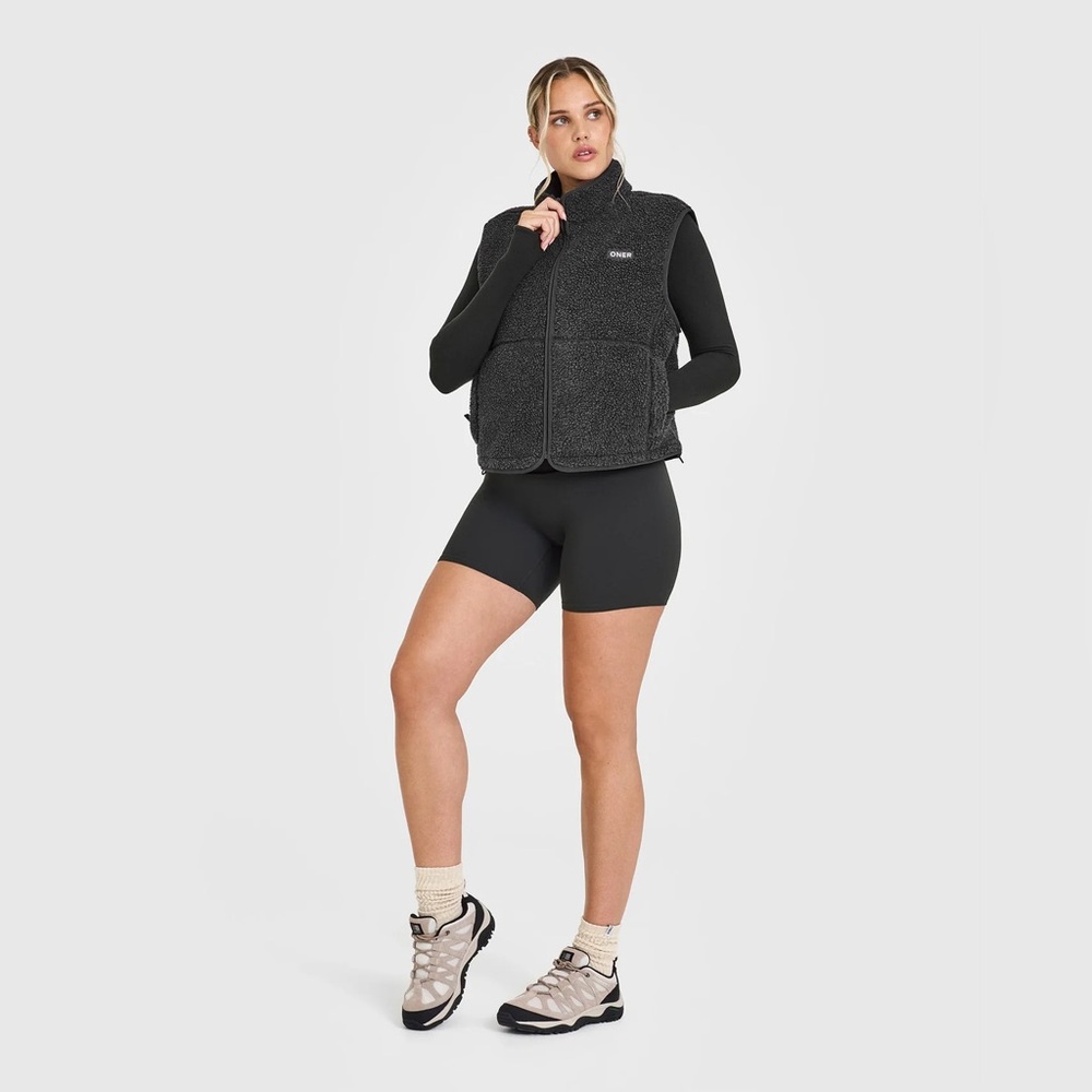 ONER ACTIVE ZIP THROUGH FLEECE GILET washed grey